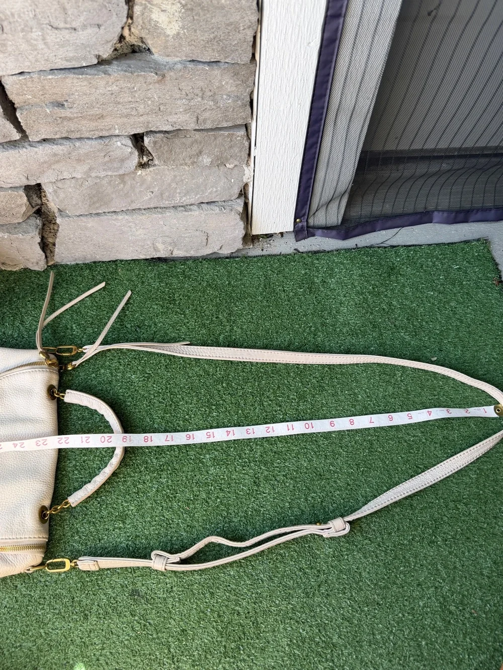 HOBO Fern Cream Pebbled Leather Women’s Crossbody Bag